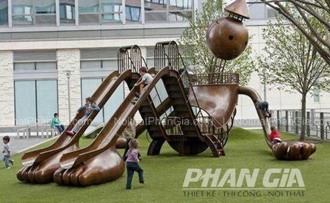 Khu Vui Chơi Ngoài Trời Nhà Gỗ